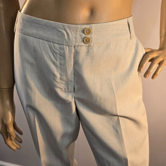 Etro Milano Pant Trousers Pin Stripe Straight Leg Made In Italy Womens Sz 44 IT - Picture 4 of 12